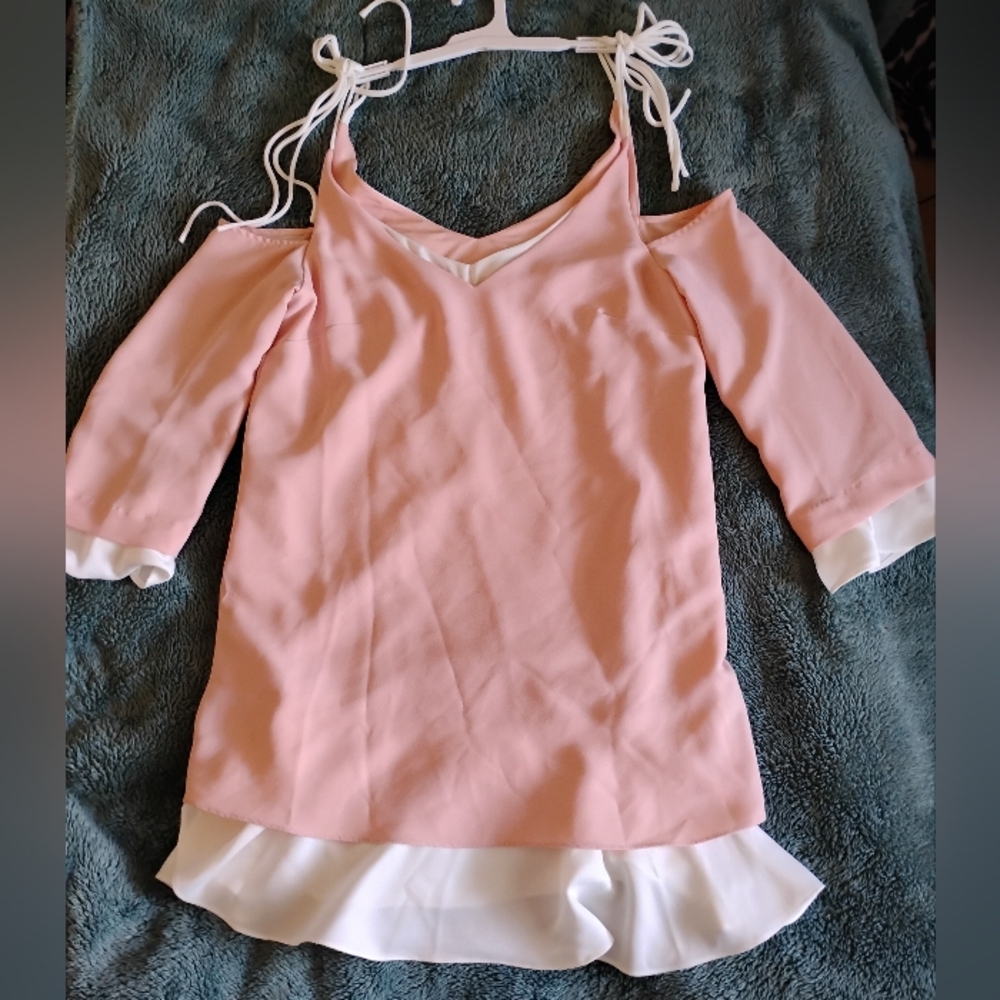 NANETTE LEPORE Tunic Length Cold Shoulder Top Shirt Women's Size 10